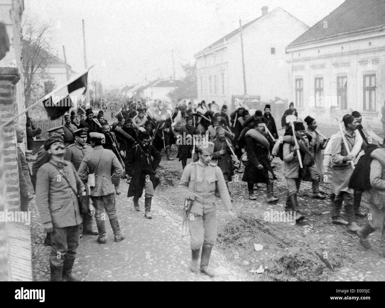 Hungarian troops in Serbia, 1915 Stock Photo
