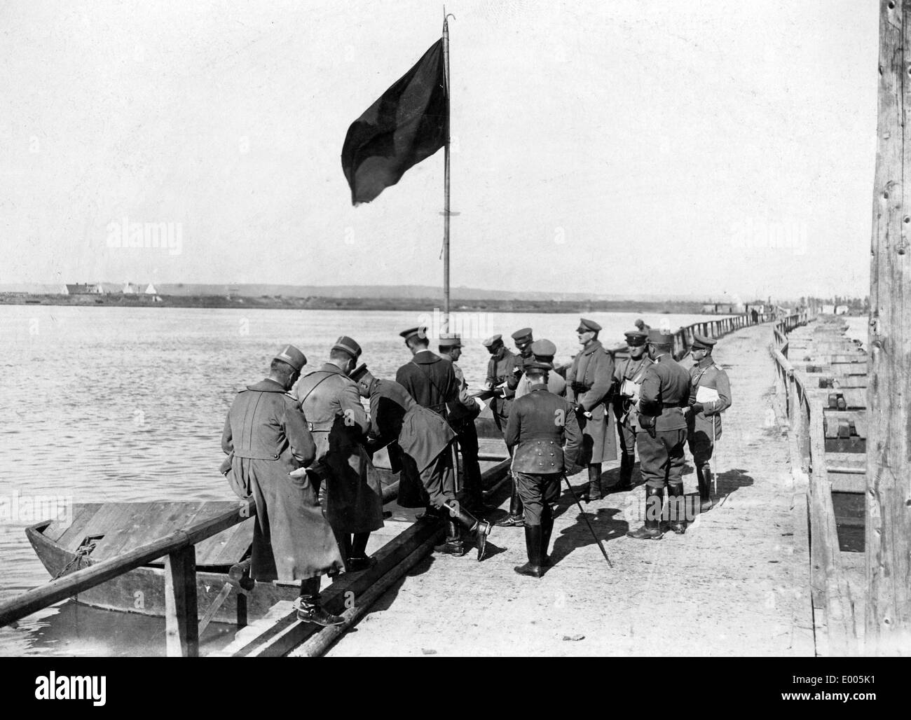 German officers in Serbia, 1915 Stock Photo