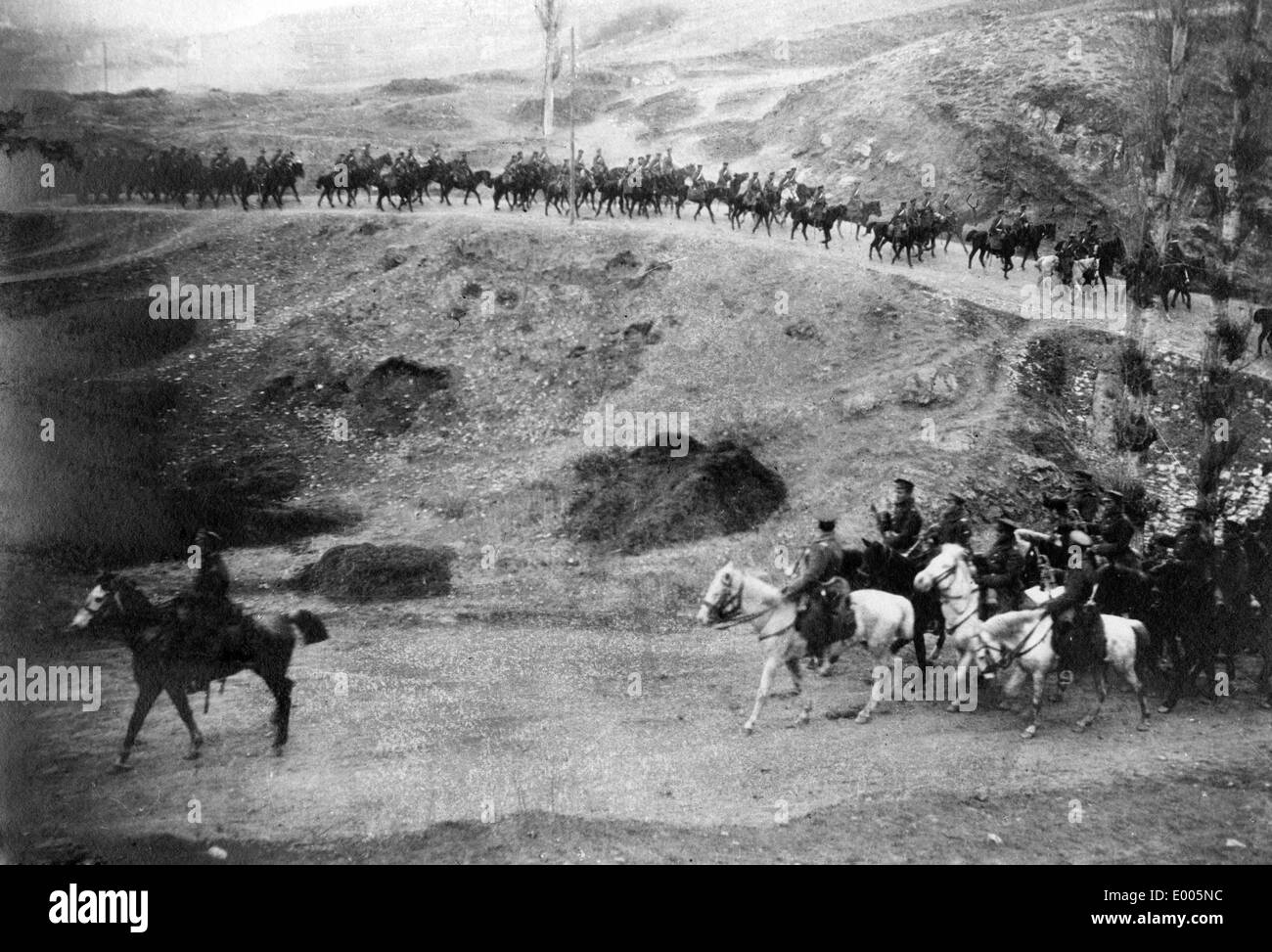 Bulgarian cavalry in Romania, 1916 Stock Photo