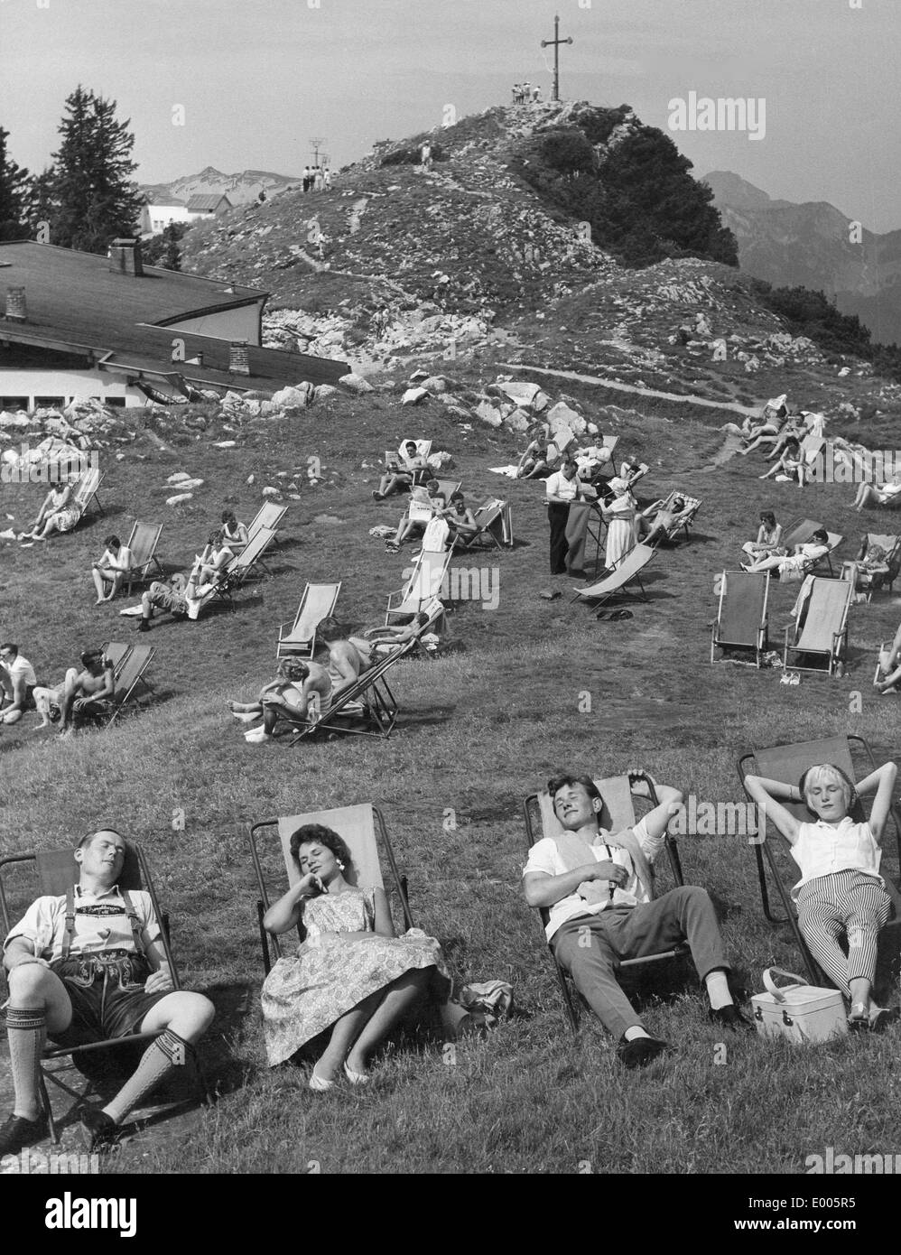 Summer holidays on the Rauschenberg, 1958 Stock Photo