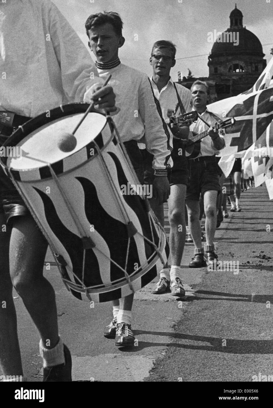 German Gymnastics Festival in Munich, 1958 Stock Photo