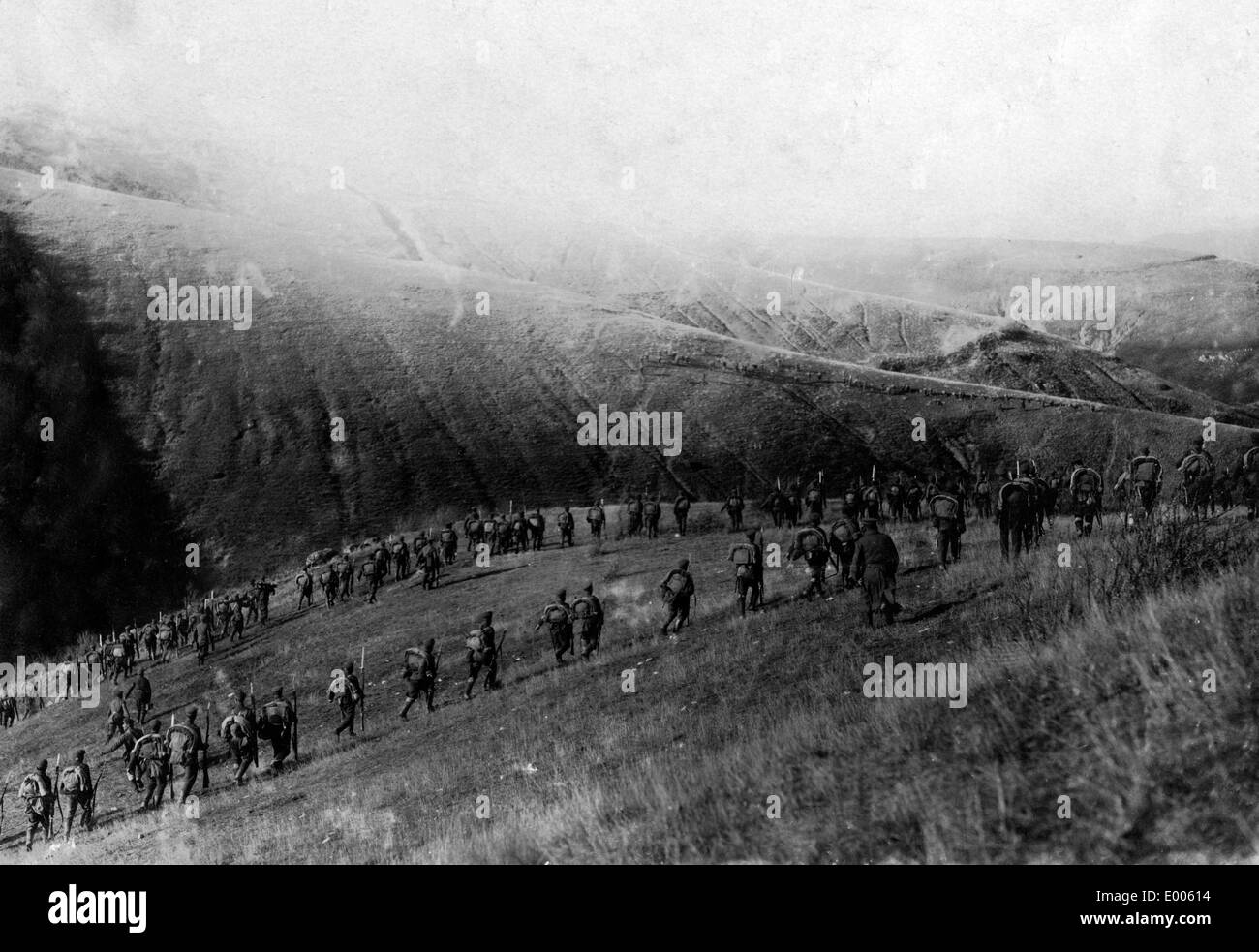 Bulgarian skirmish line near Bitola, 1917 Stock Photo