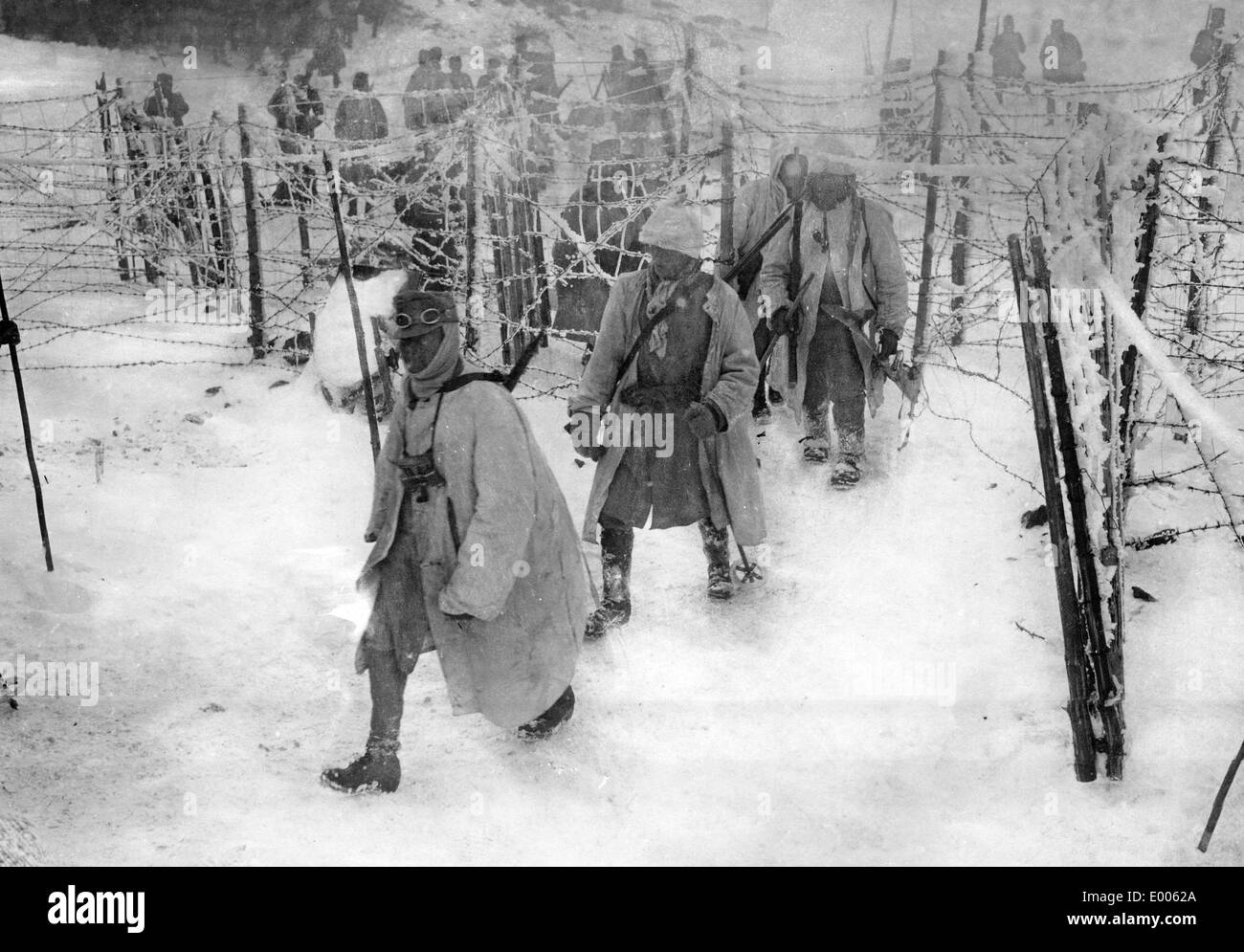 Austro-Hungarian emplacement, 1915 Stock Photo