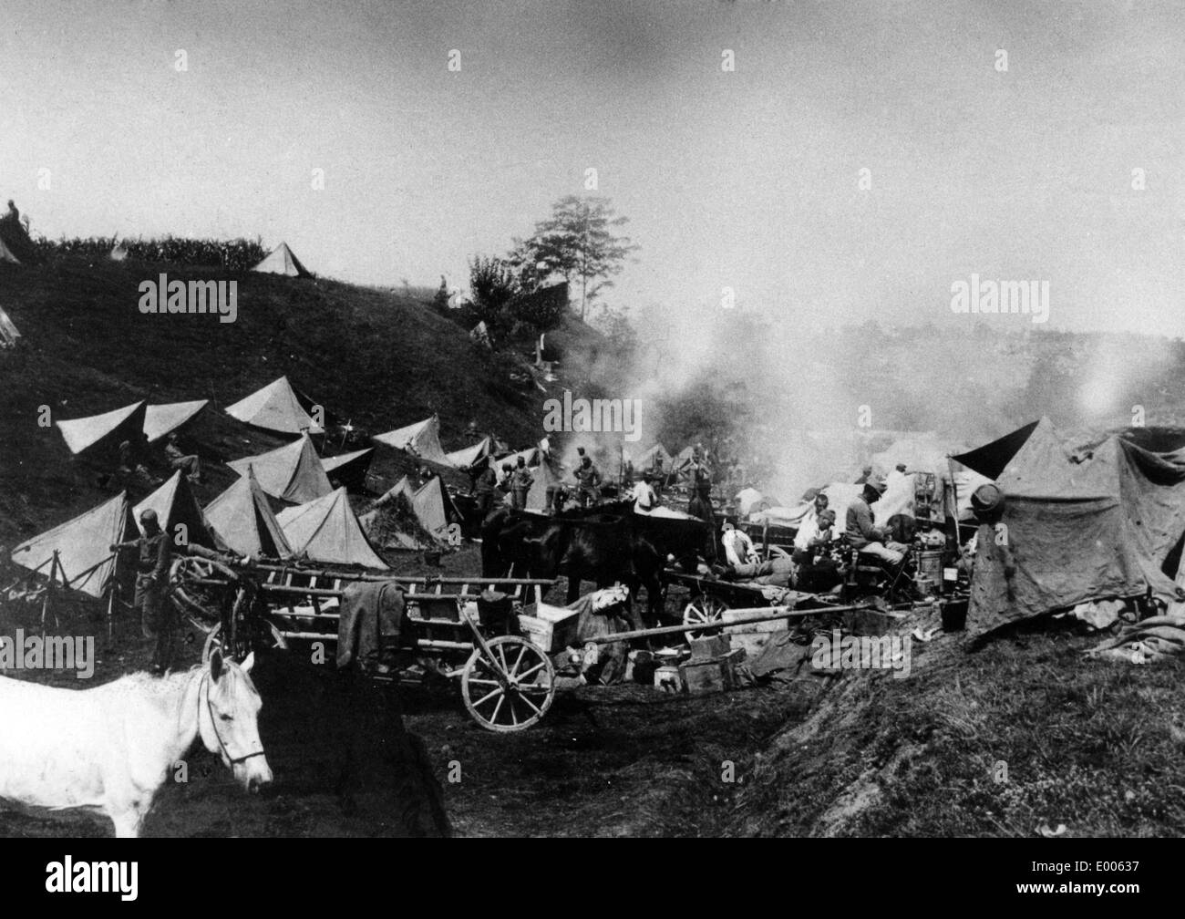 Austro-Hungarian encampment,1915 Stock Photo