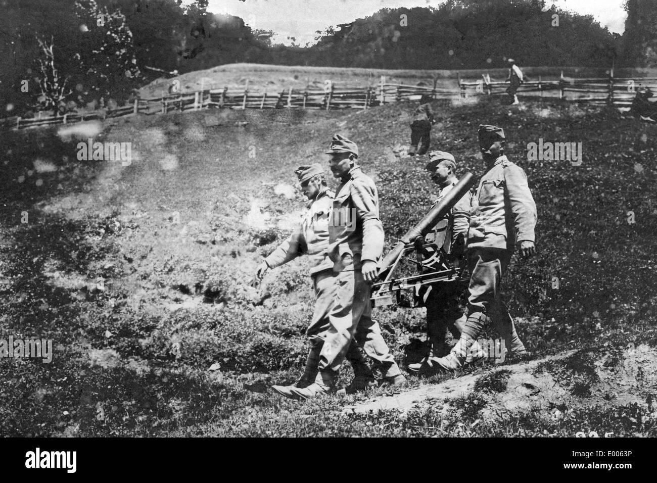 Minethrower in Italy, 1916 Stock Photo