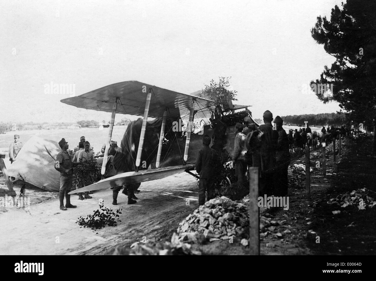 Austrian air force at the front in Italy in World War I Stock Photo