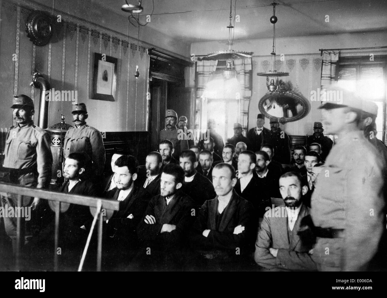 Assasins of Sarajevo in court, 1914 Stock Photo