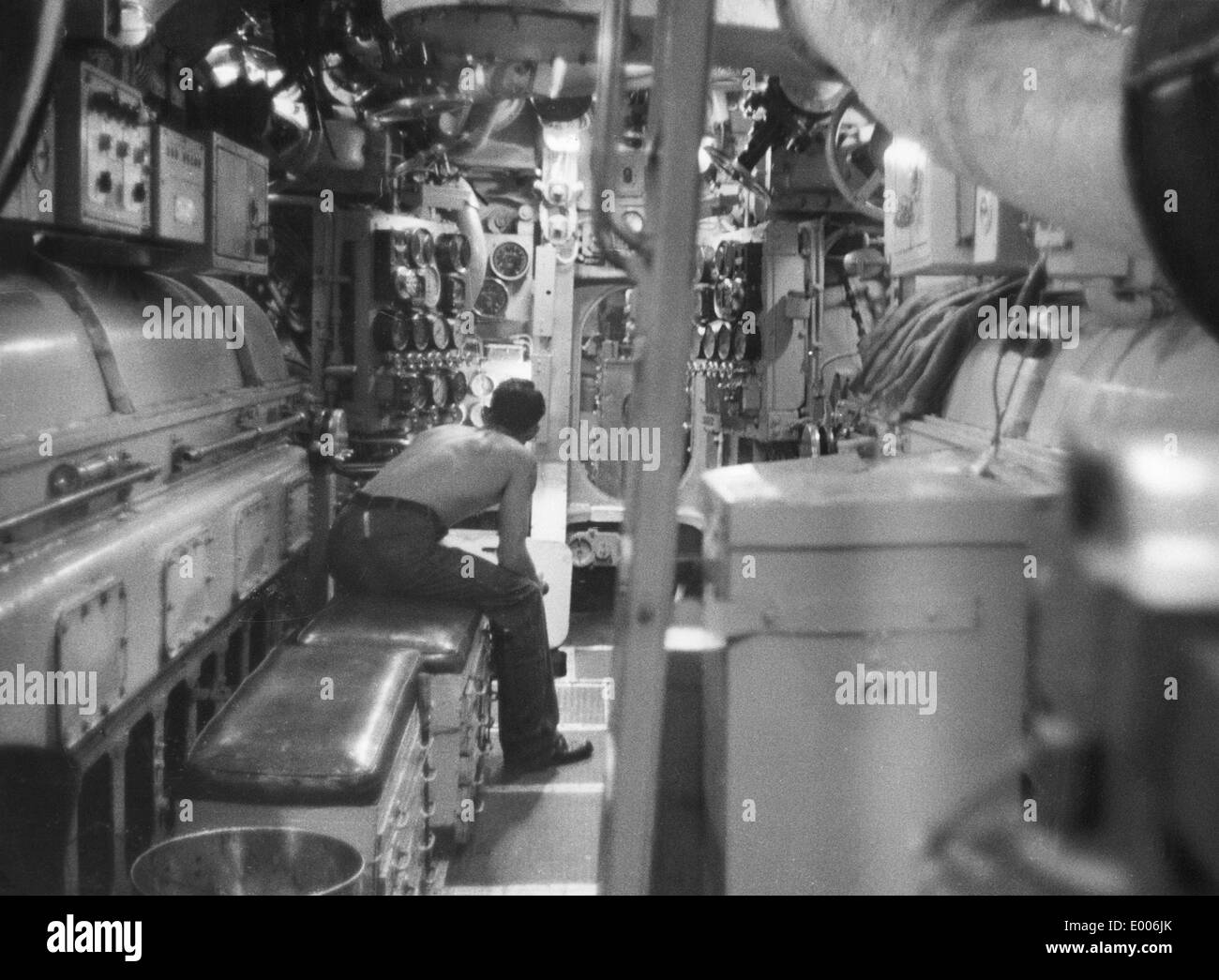 American submarine in the Mediterranean, 1958 Stock Photo