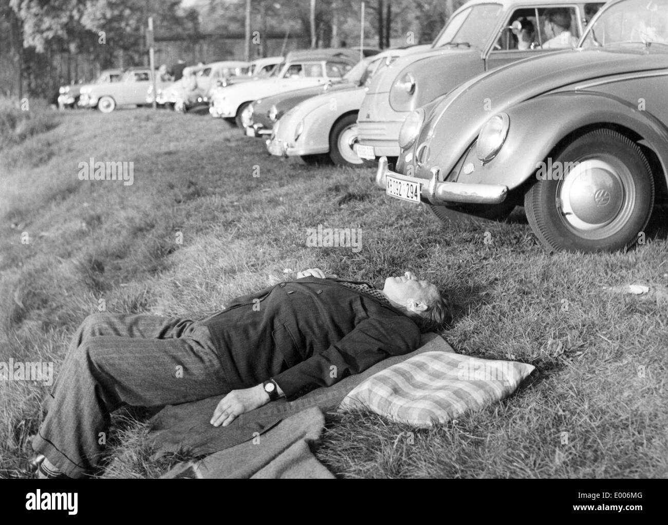 A recreation area in West Berlin, 50's Stock Photo