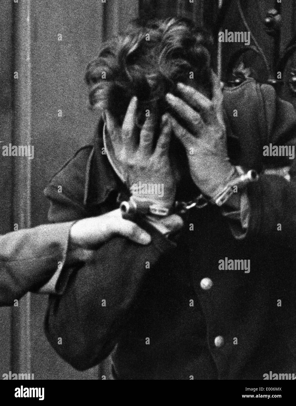Emil Tillmann when arrested, 1958 Stock Photo