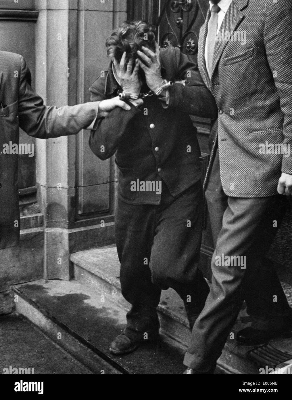 The child murderer Emil Tillmann when arrested, 1958 Stock Photo