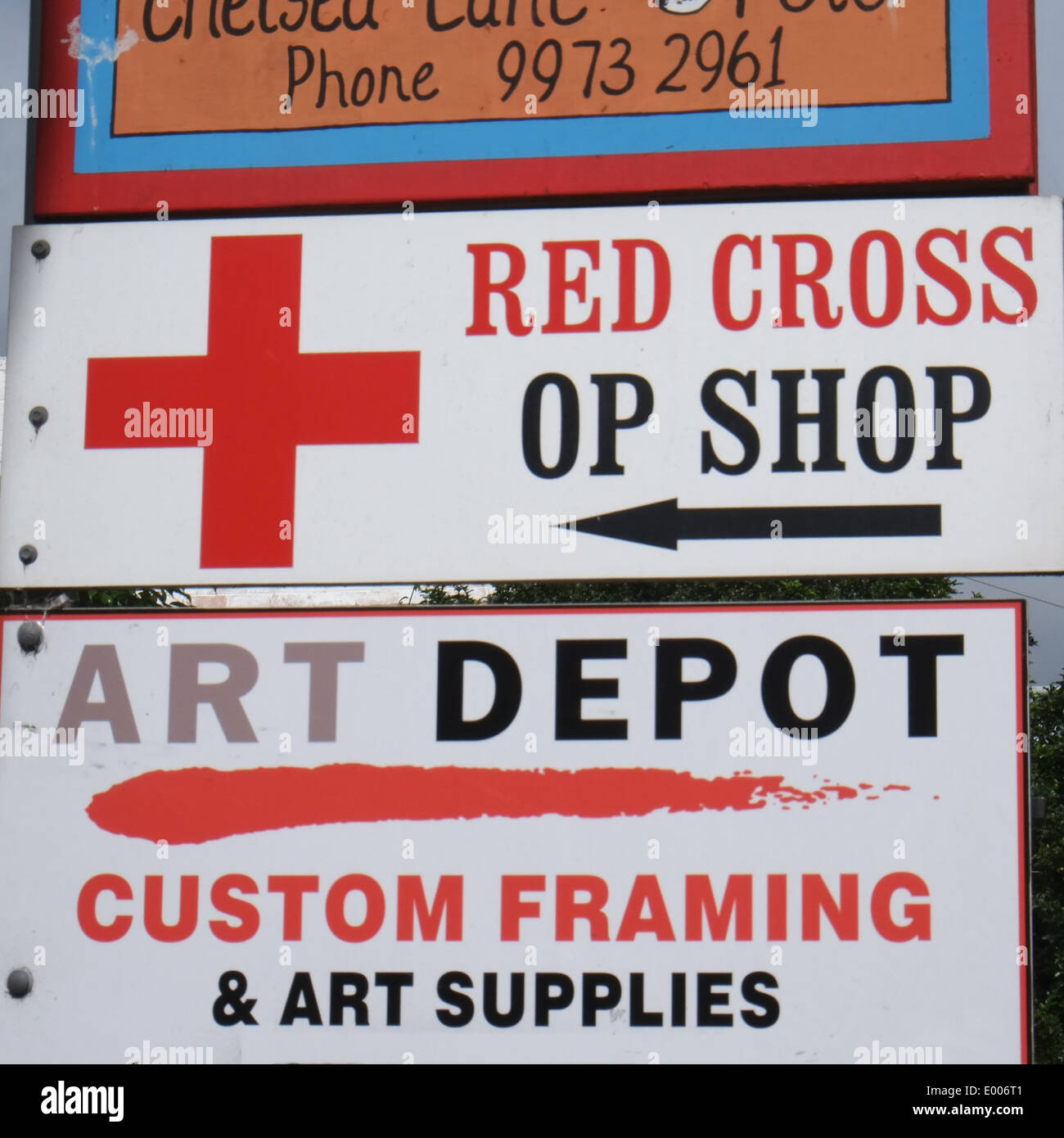 signage for shops in avalon,sydney,australia Stock Photo - Alamy