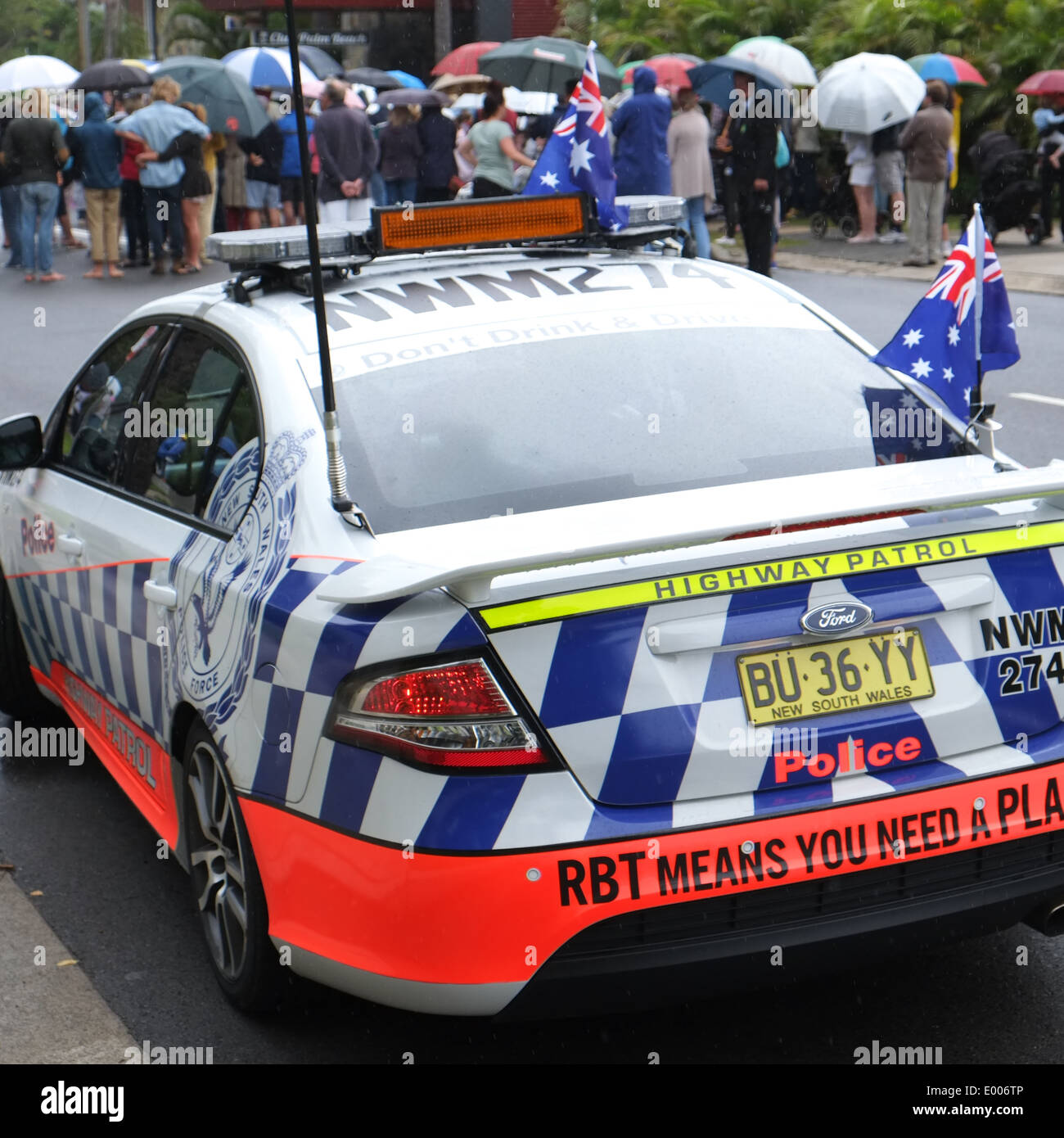 New south wales police car in palm beach,Sydney,Australia Stock Photo