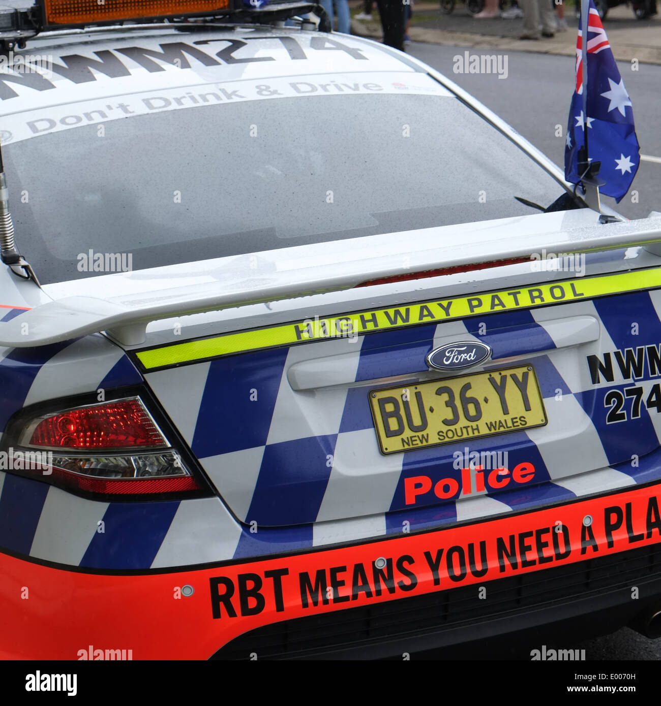 New south wales police car in palm beach,sydney,australia Stock Photo