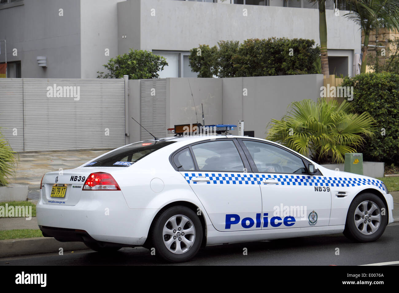 Holden Commodore, New south wales police car in Palm beach,Sydney,Australia Stock Photo