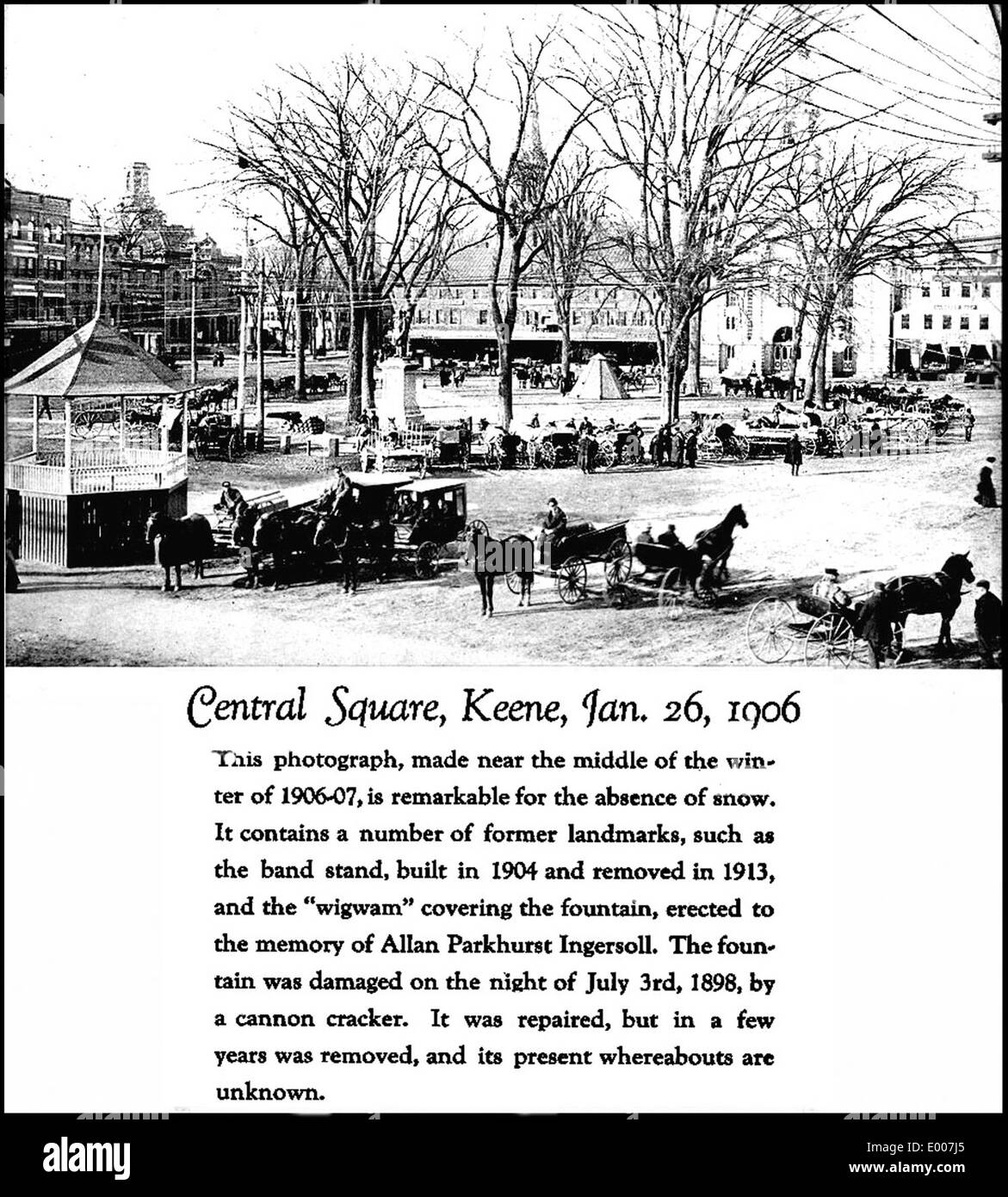 The painting 'Central Square in Keene, NH' depicts the heart of Keene ...