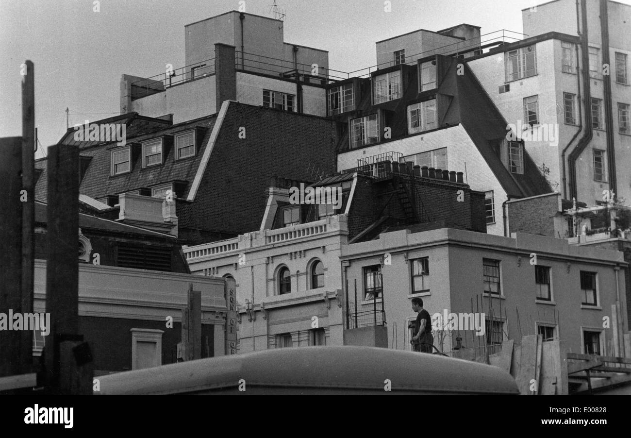 Rooftops in London, 1967 Stock Photo