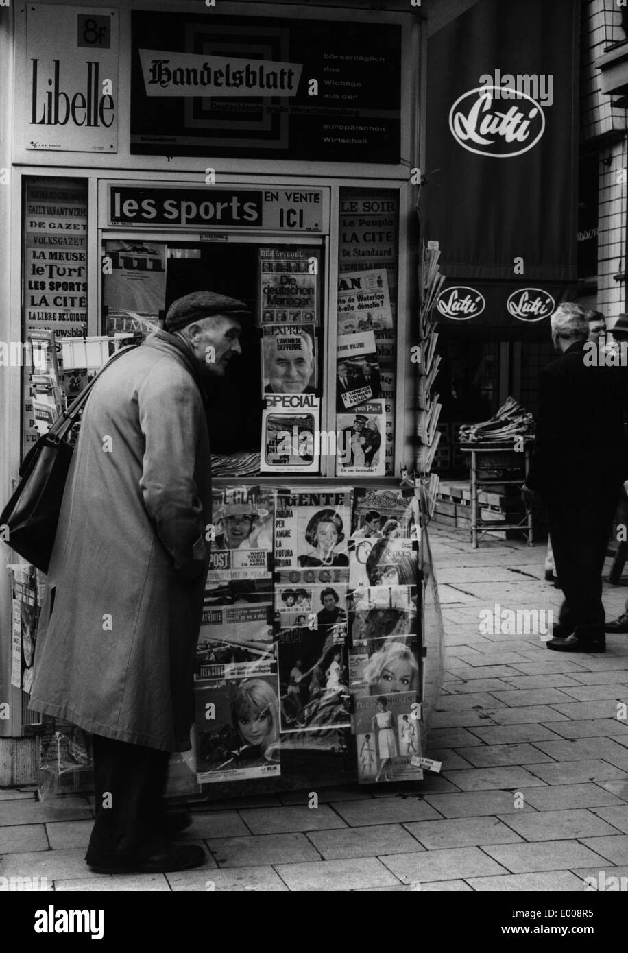 Kiosk in Brussels Stock Photo