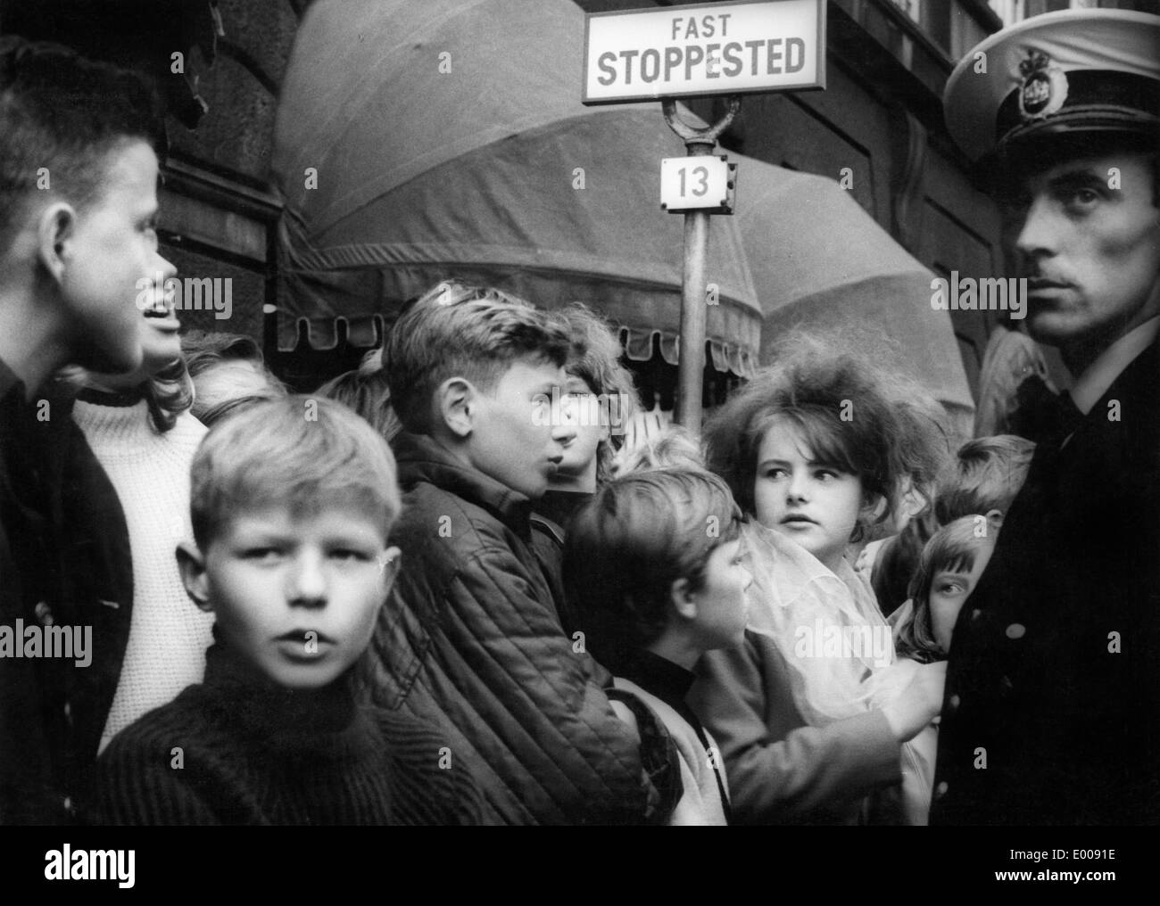 Beatles fans in Copenhagen, 1964 Stock Photo