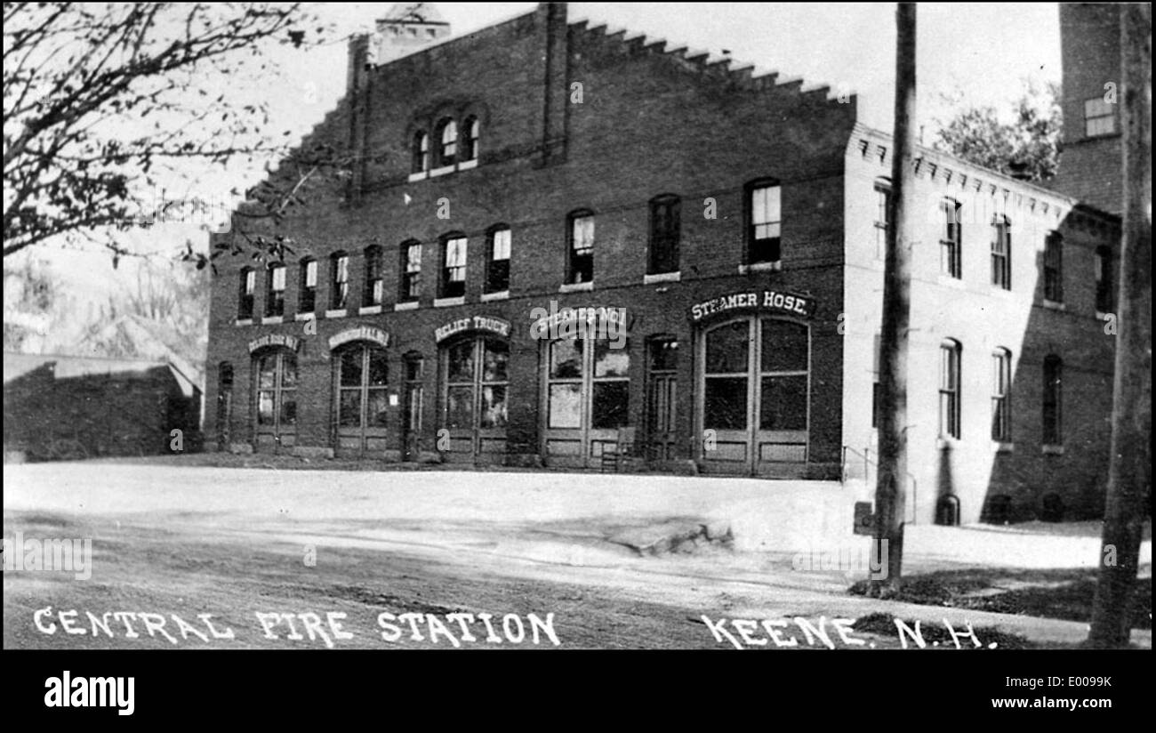 Keene NH Fire Station, pre 1914 Stock Photo Alamy
