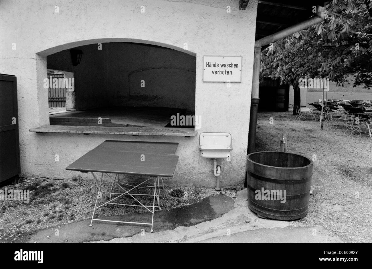 A beer garden Stock Photo Alamy