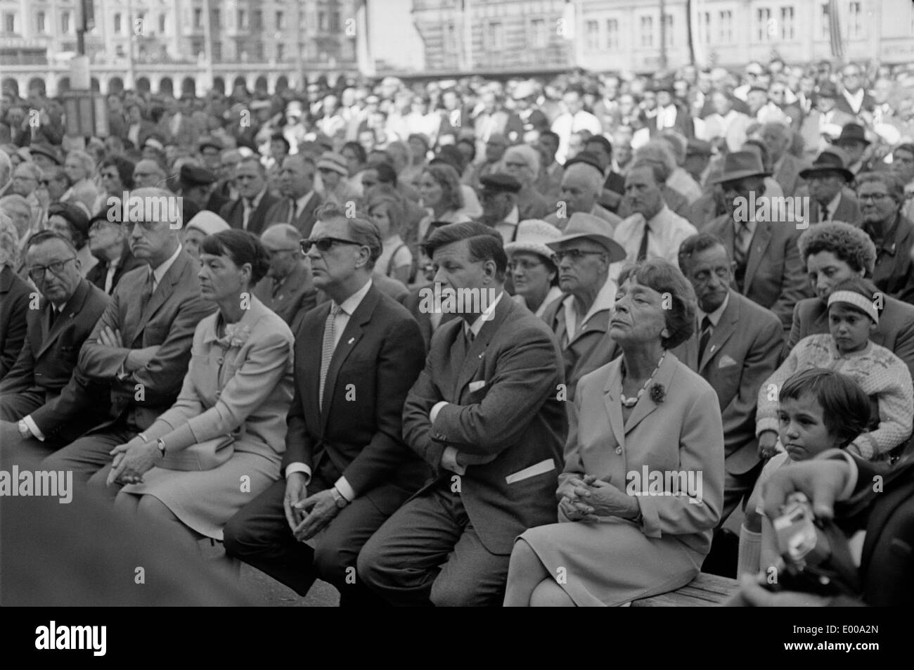 Helmut Schmidt as a spectator Stock Photo