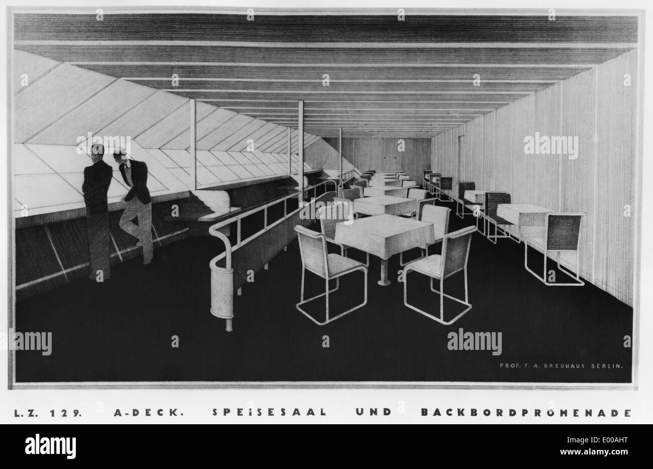 Interior Of The Zeppelin Lz 129 Hindenburg Stock Photo Alamy