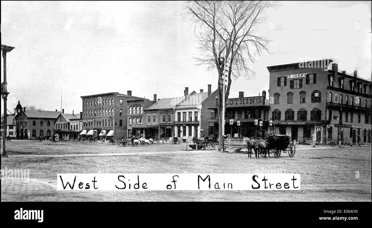 Main Street, West Side, Keene NH in the 1800s Stock Photo Alamy
