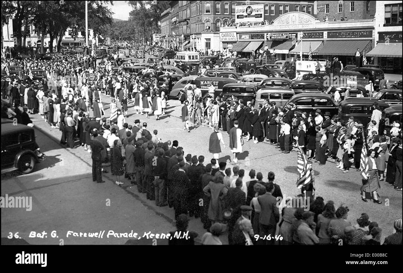 Battery G Farewell Parade, Keene NH 1940 Stock Photo Alamy