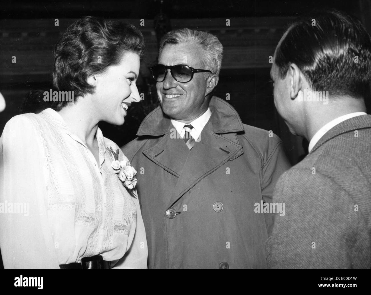 Vittorio de Sica and Silvana Mangano, 1954 Stock Photo