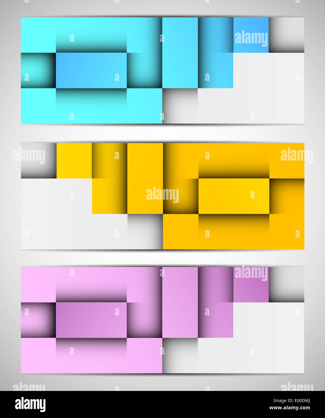Vector set of bright banners hi-res stock photography and images - Alamy