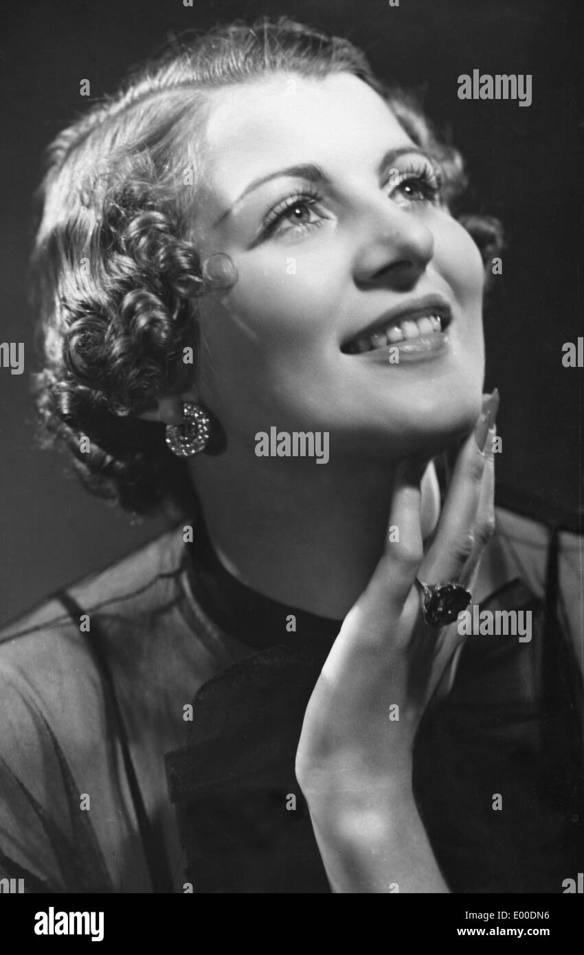 Portrait of a woman, 1935 Stock Photo Alamy