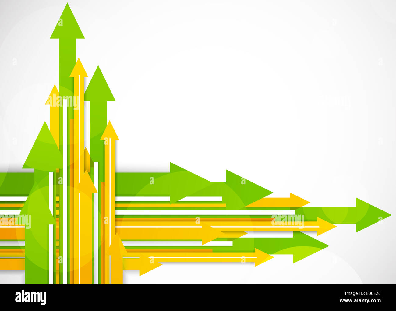 Background with green and orange arrows. Abstract illustration Stock ...