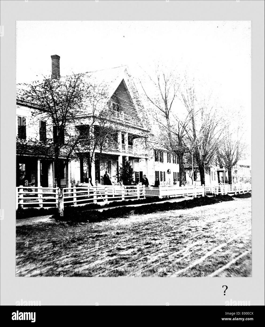 This historical photograph shows a house in Keene, New Hampshire