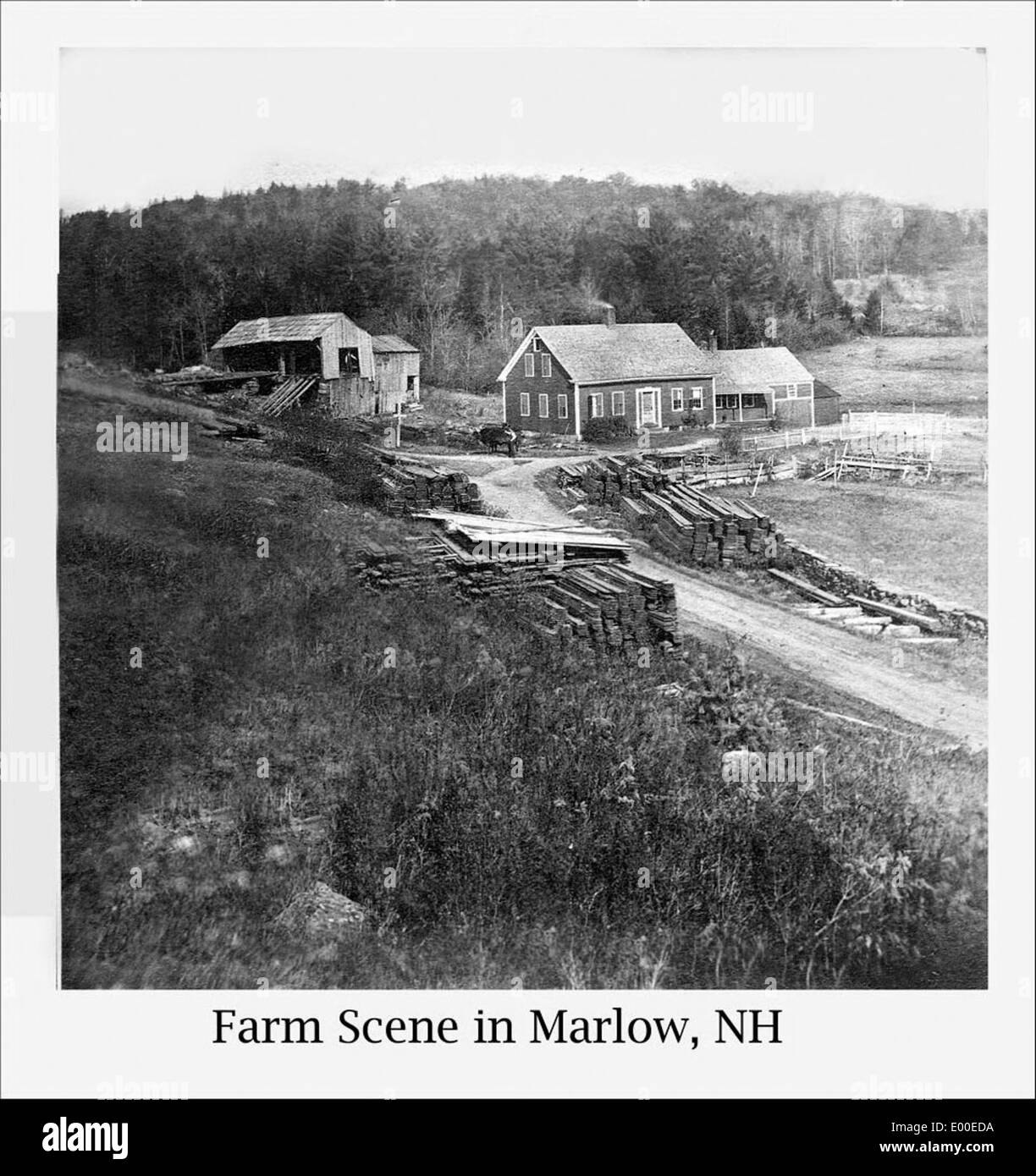 Farm Scene in Marlow, New Hampshire Stock Photo Alamy