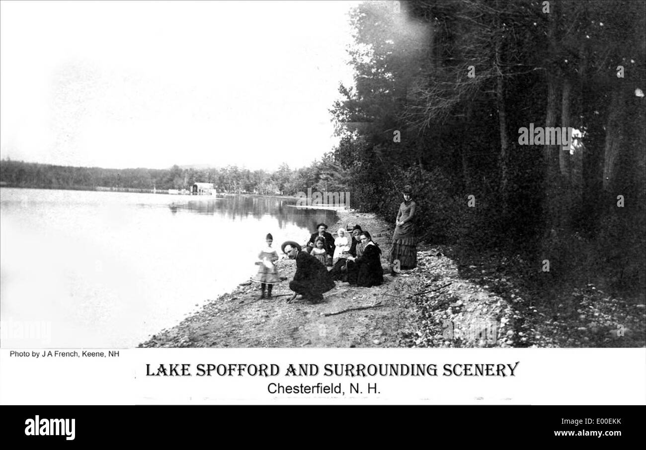 Spofford Lake in Chesterfield, New Hampshire Stock Photo