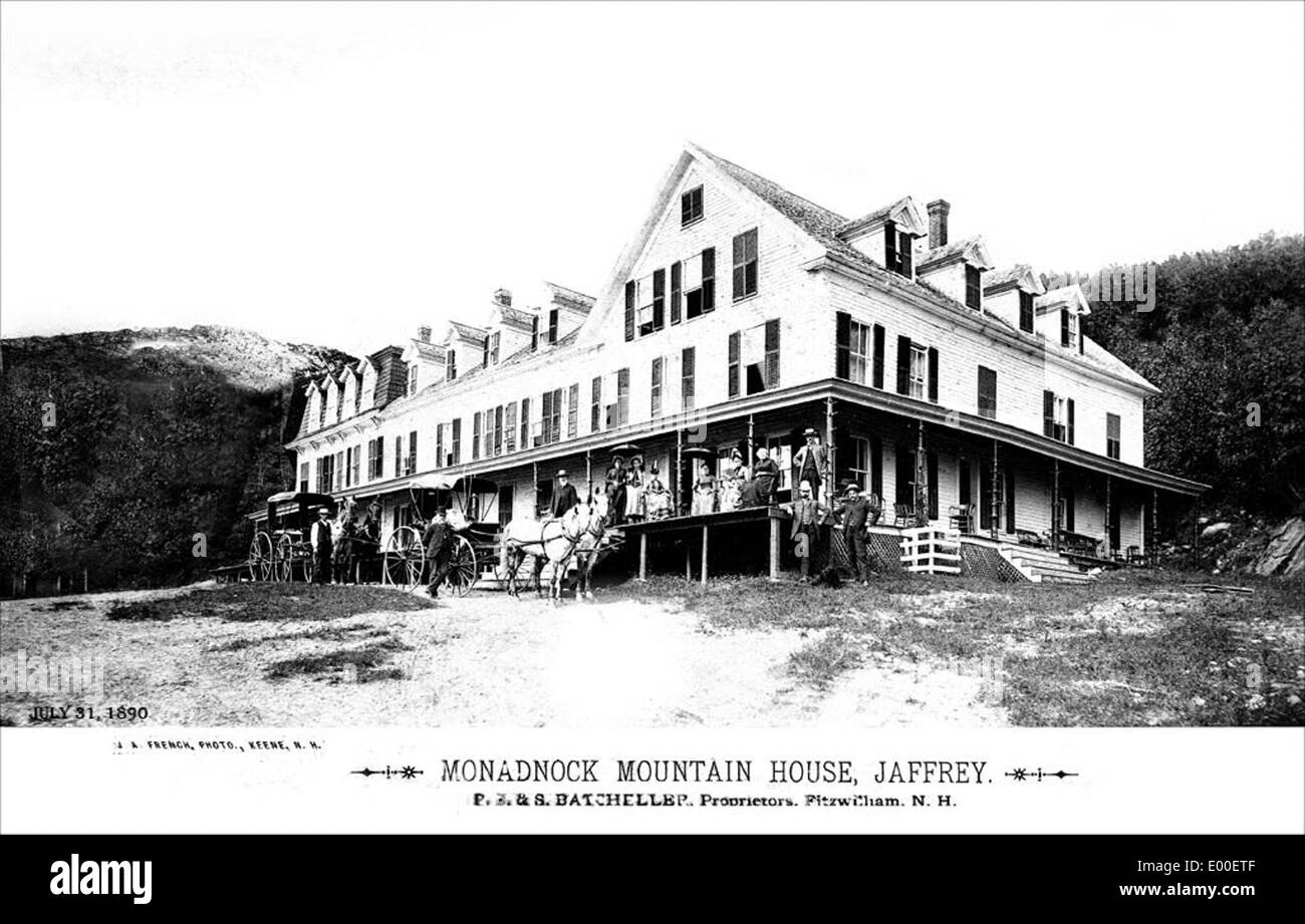 Monadnock Mountain House in Jaffrey, New Hampshire Stock Photo