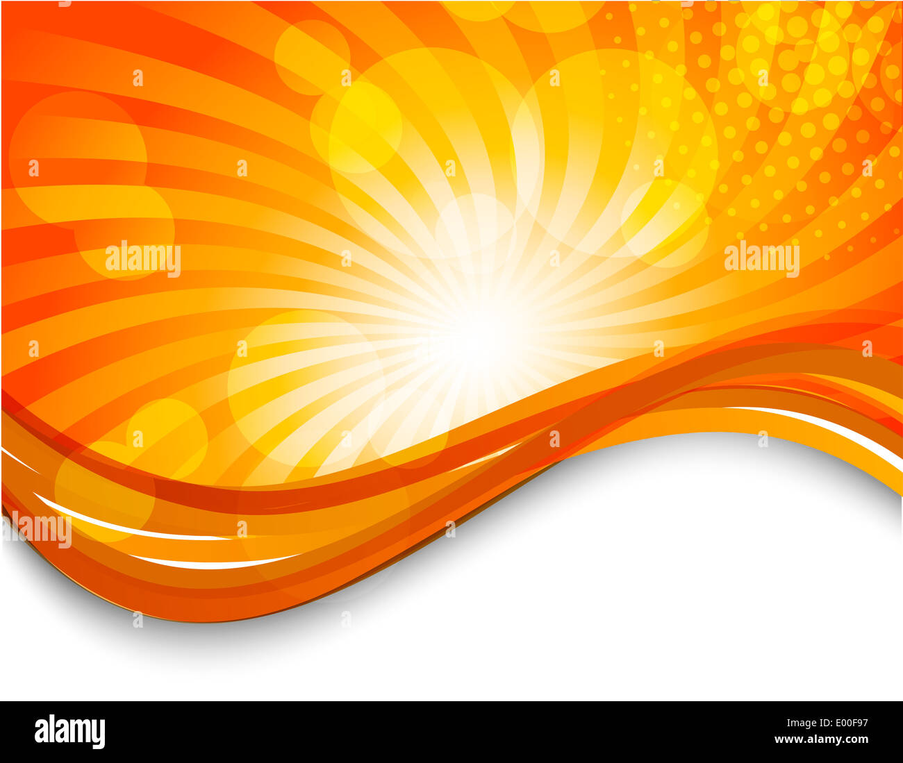 Abstract orange background with circles. Bright illustration Stock ...
