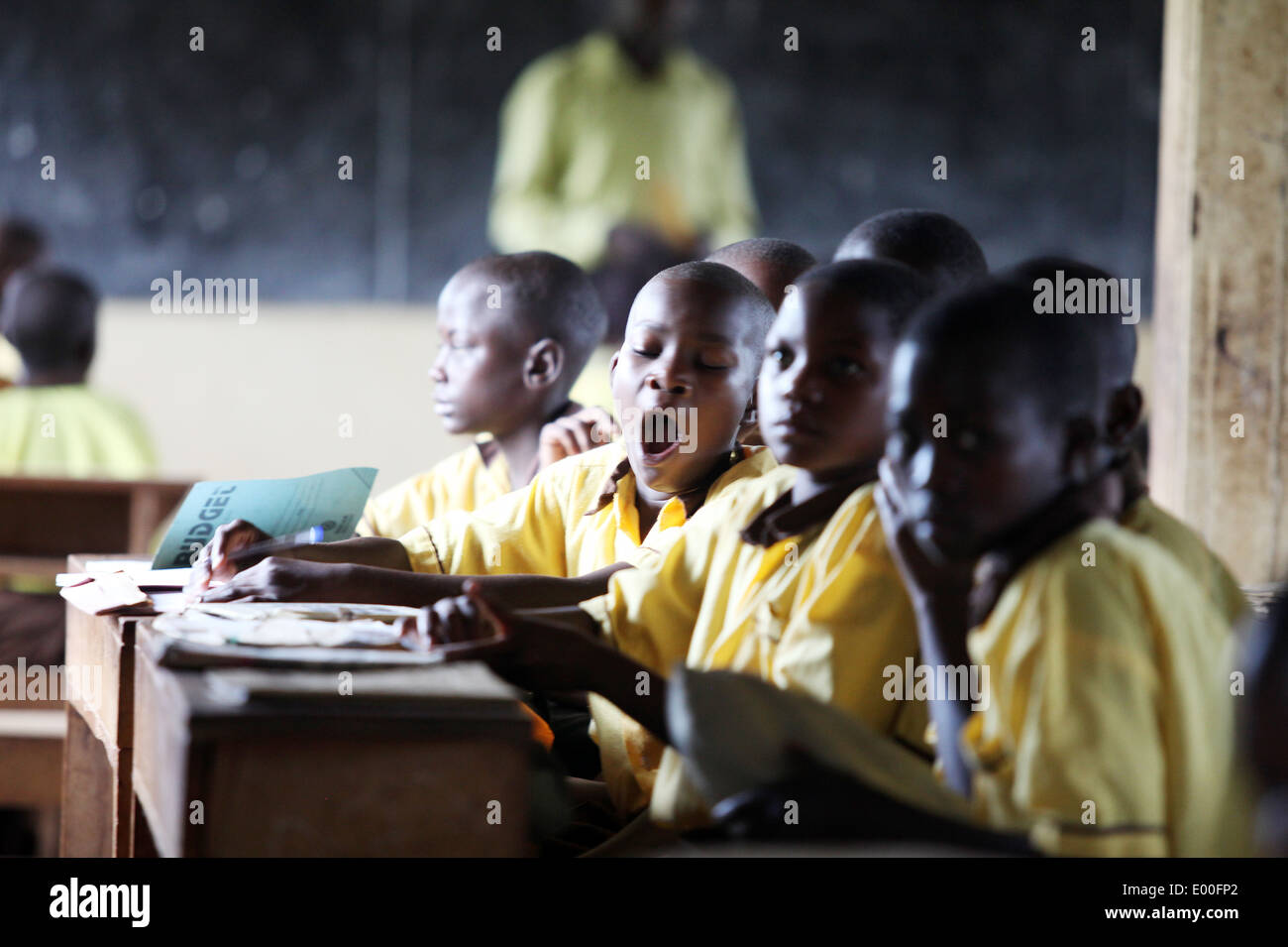 School children in the Mawale area of the Luwero district in central Uganda. Stock Photo