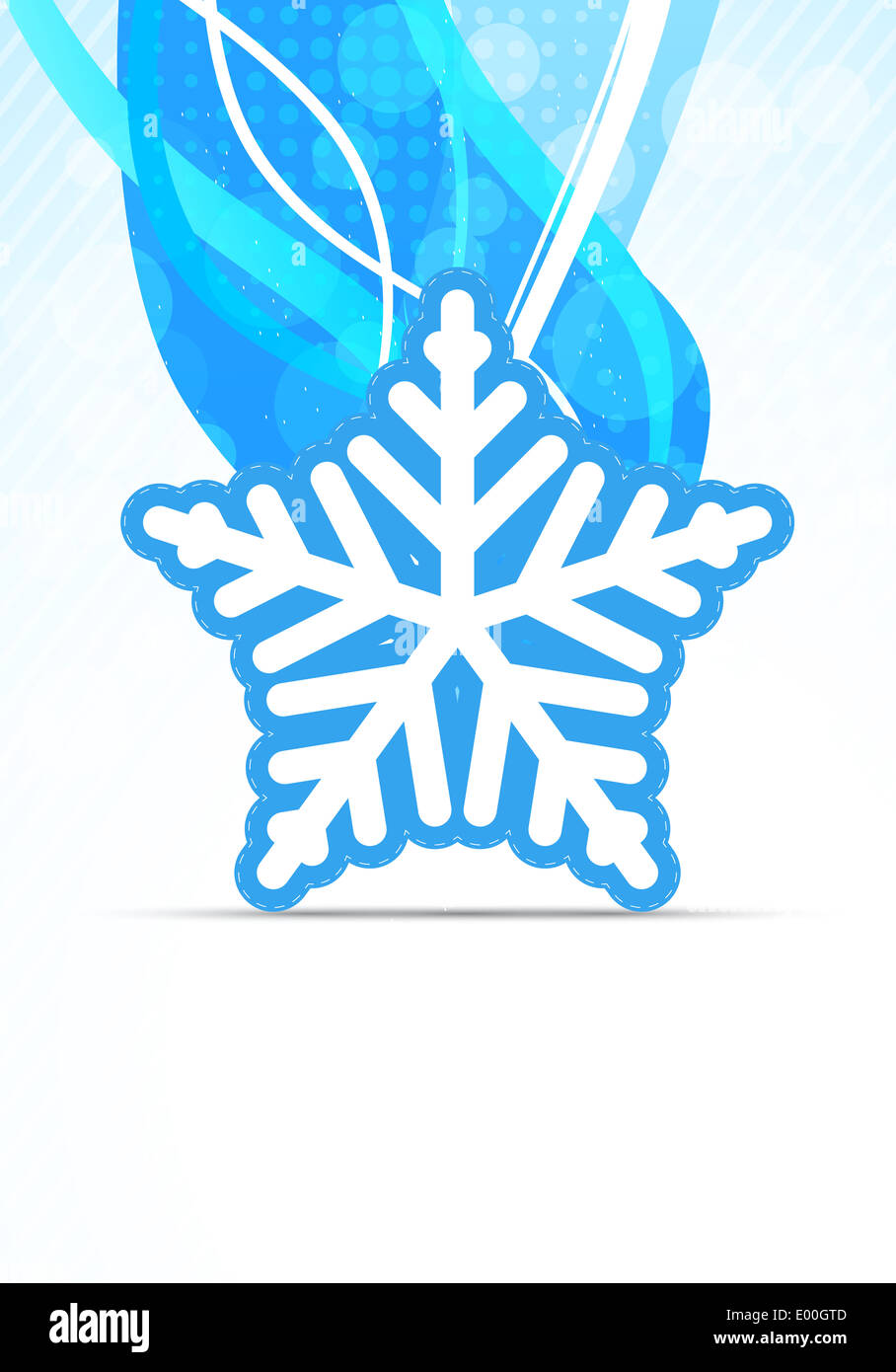 Bright blue background with snowflake. Abstract illustration Stock ...