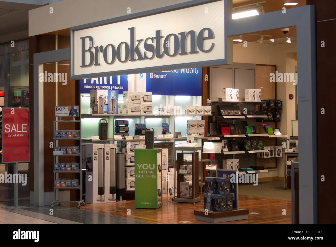 Brookstone sign at the Destiny Mall Syracuse USA Stock Photo Alamy