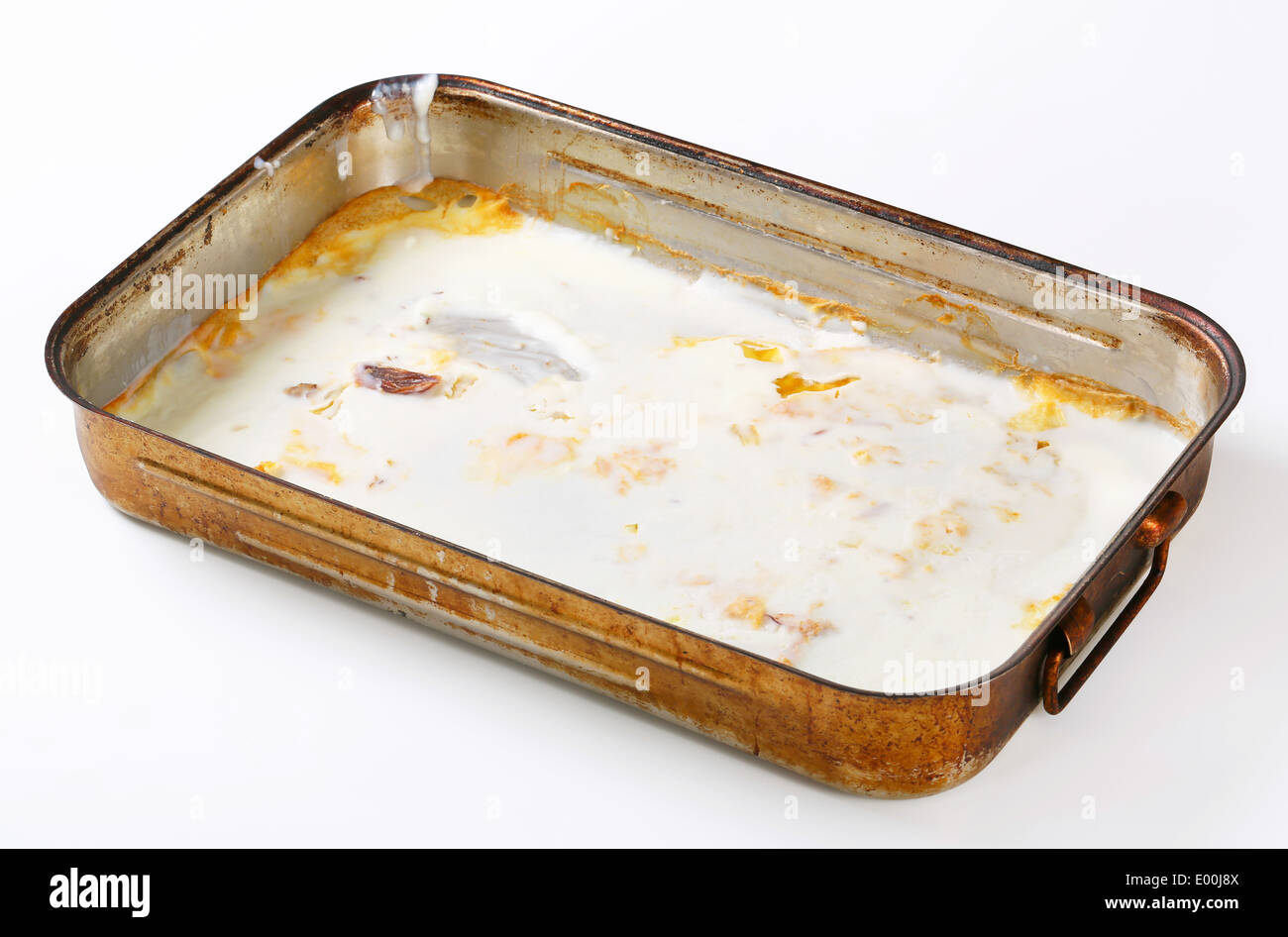 Duck fat in baking pan Stock Photo Alamy