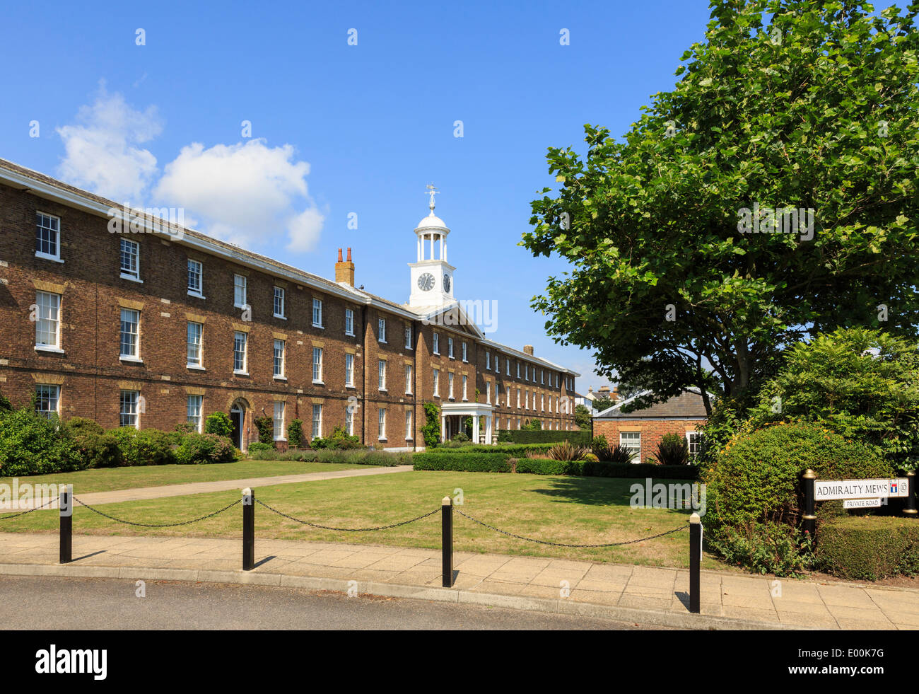 Former Royal Marines School of Music converted into private apartments after being bombed by IRA. Walmer Deal Kent England UK Stock Photo