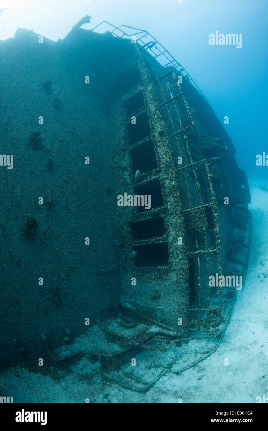 The Odyssey Wreck off Roatan, Honduras. Stock Photo