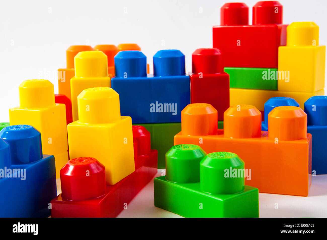 Mega Bloks building and construction blocks for pre school children and  babies and toddlers Stock Photo - Alamy