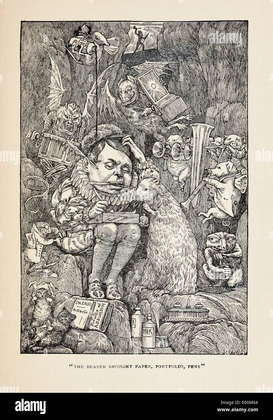 Henry Holiday (1839-1927) illustration from Lewis Carroll's 'The Hunting of the Snark – An Agony in Eight Fits’published in 1876 Stock Photo