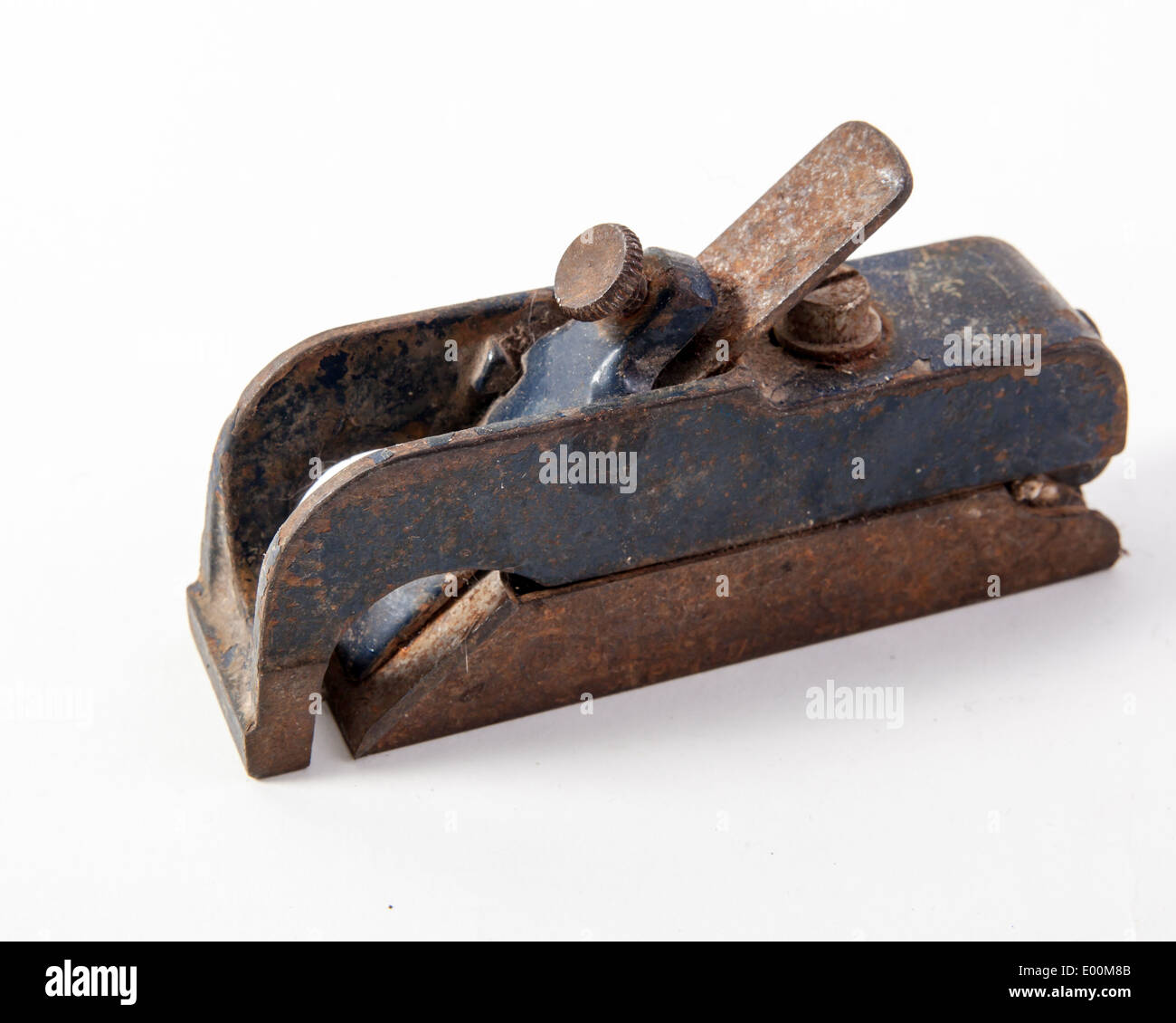 An old rusted wood plane for woodwork and carpentry Stock Photo