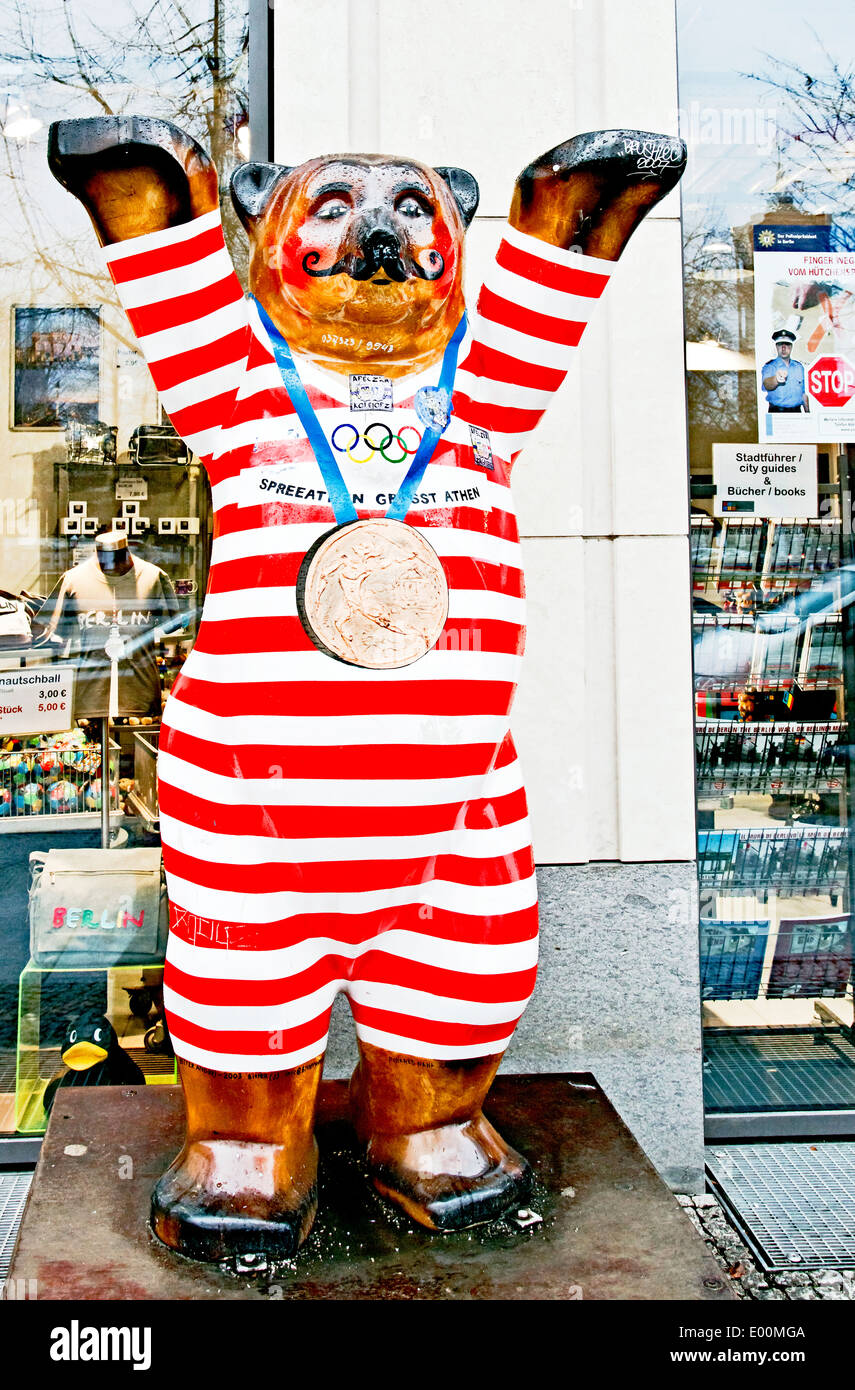 Buddy Bear in Berlin, a symbol for the city Stock Photo