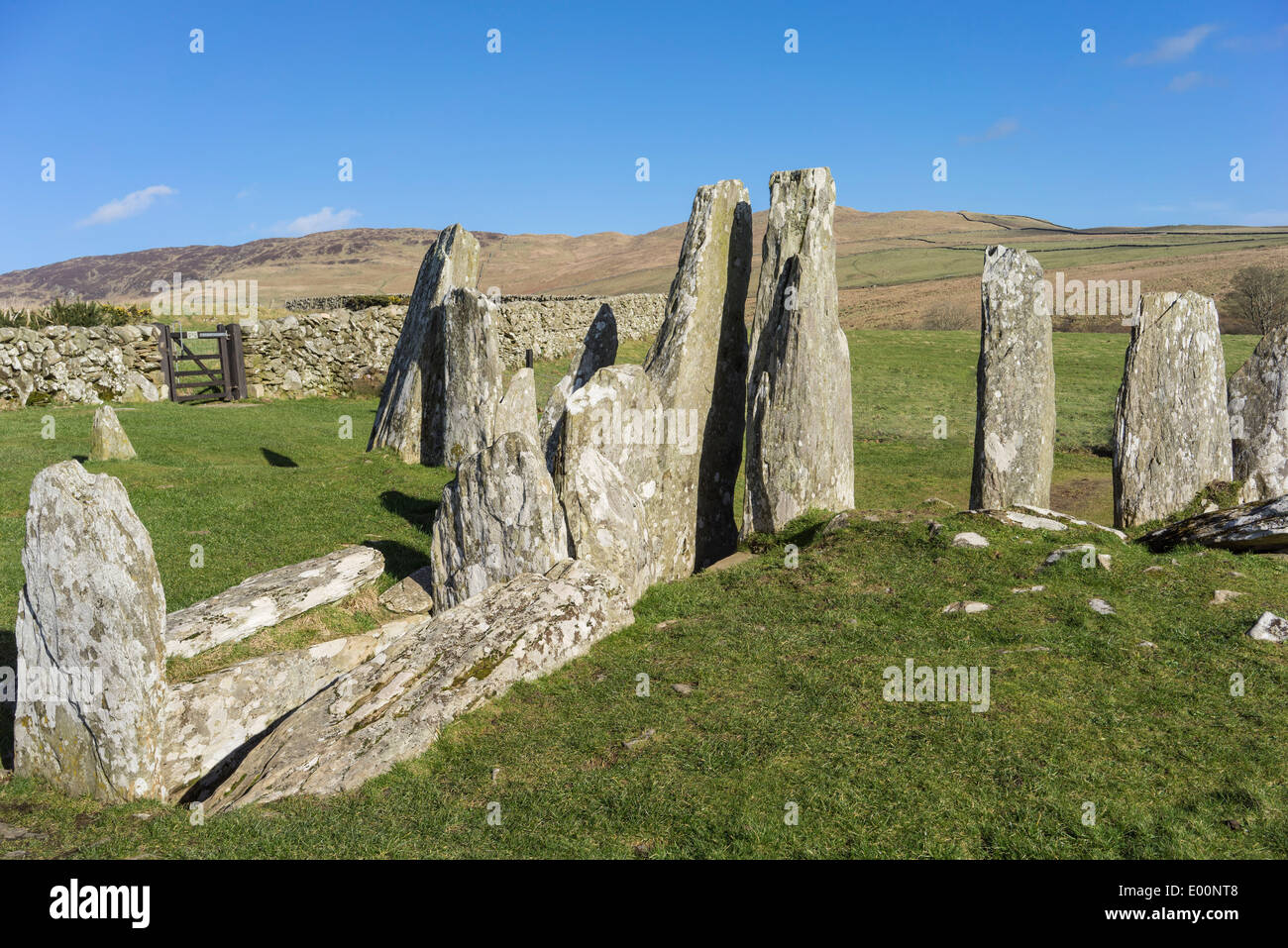 Cairnholy Chambered Cairns at Creetown In Scotland. Stock Photo