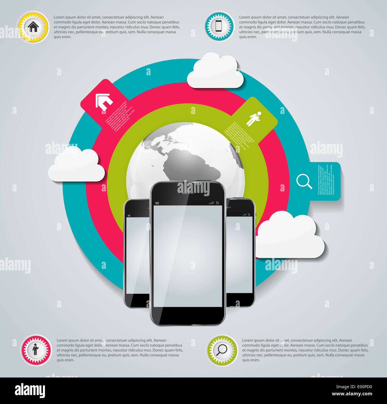 Cloud Computing Concept Vector Illustration Stock Photo - Alamy